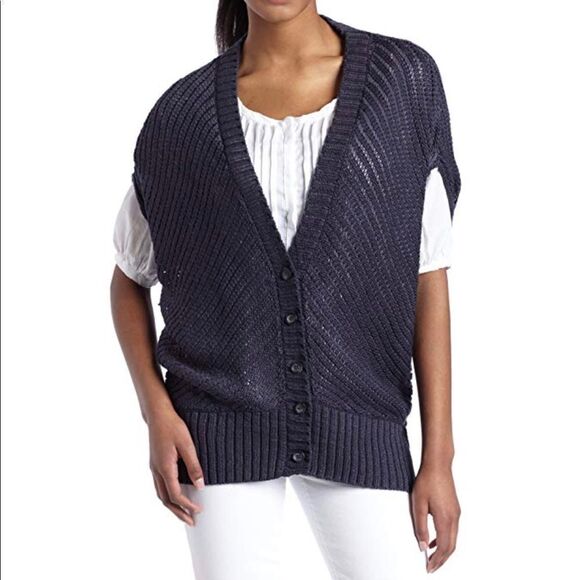 NWT Calvin Klein cacoom cardigan vest Sz PM - Picture 1 of 8